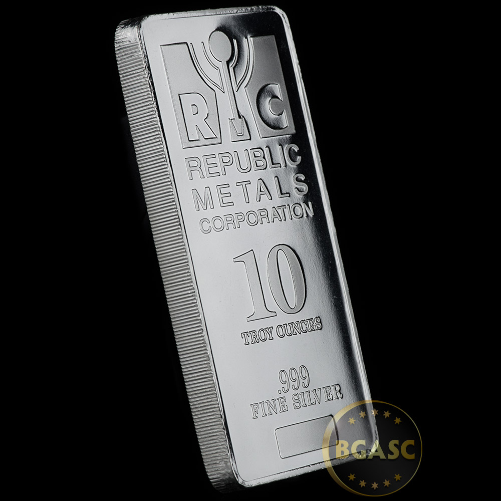 Buy Oz Silver Bars Republic Metals Rmc Minted Fine Bullion