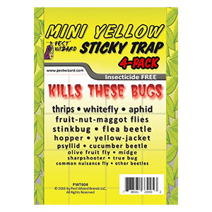 Mini Yellow Sticky Trap - 1 Pack of 4 Traps