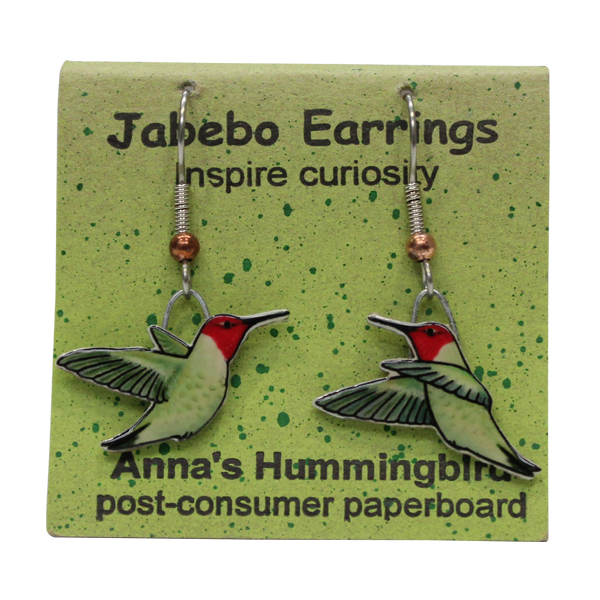 Anna's Hummingbird Jabebo Earrings