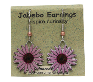 Echinacea Flower Jabebo Earrings