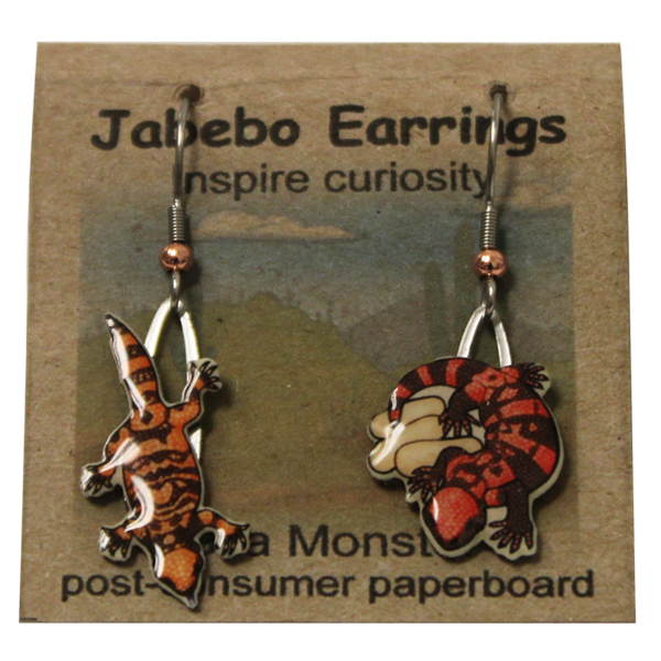 Gila Monster Jabebo Earrings