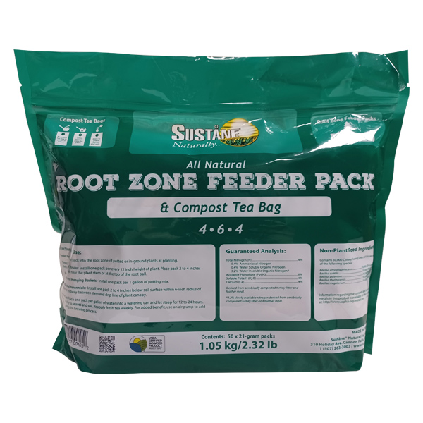 Suståne Root Zone Feeder Pack & Compost Tea Bag, 4-6-4