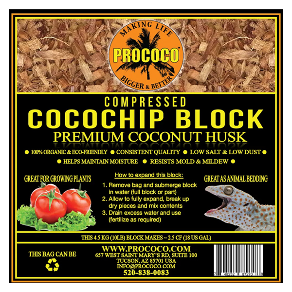 Prococo Compressed CocoChip Block - 10 lbs