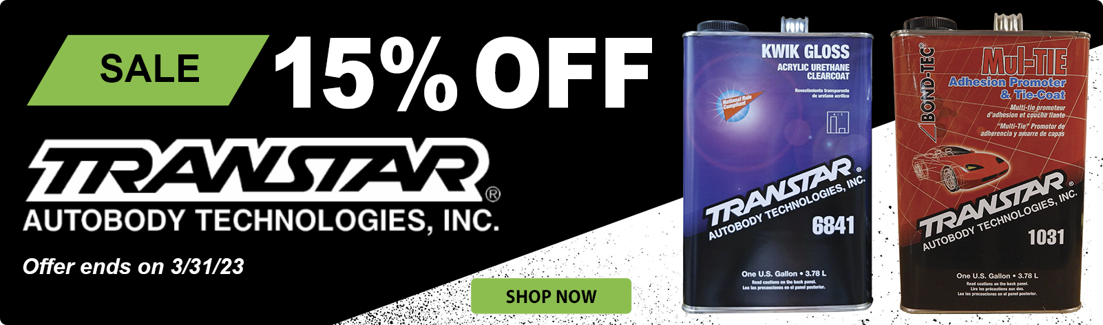 Save 15% On All Transtar Products!