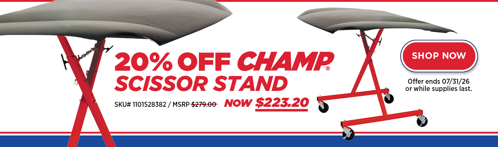 20% OFF CHAMP Scissor Stand! 20% OFF CHAMP Scissor Stand!