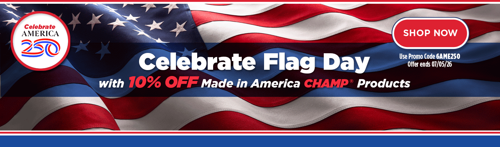 Celebrate CHAMP Made if Amercia Celebrate CHAMP Made if Amercia