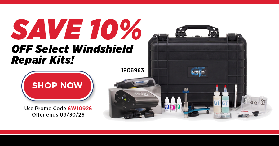 10% Off Select Windshield Repair Kits!