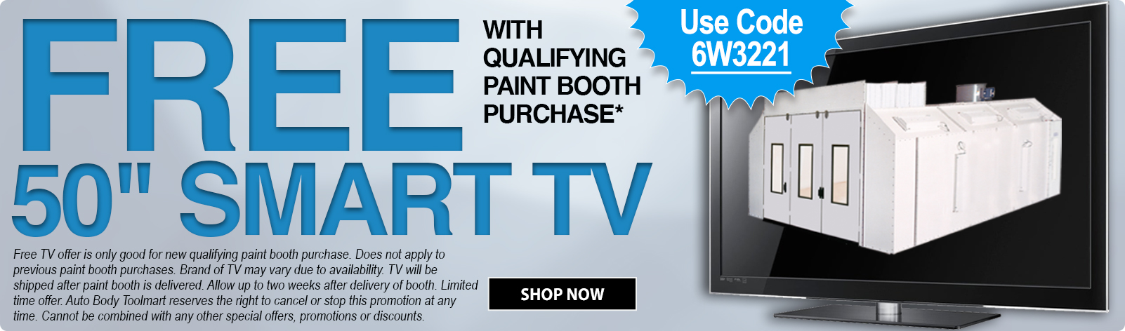 FREE TV with Qualifying Paint Booth Purchase
