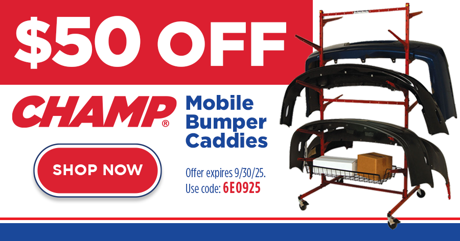 $50 OFF CHAMP Mobile Bumper Caddies!