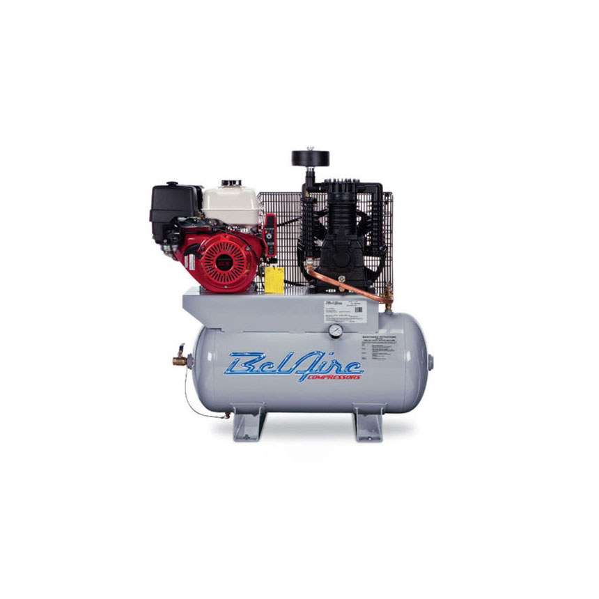 BelAire Iron Series 13hp Honda Gas Driven Two Stage Horizontal Compressor - 4G3HHL