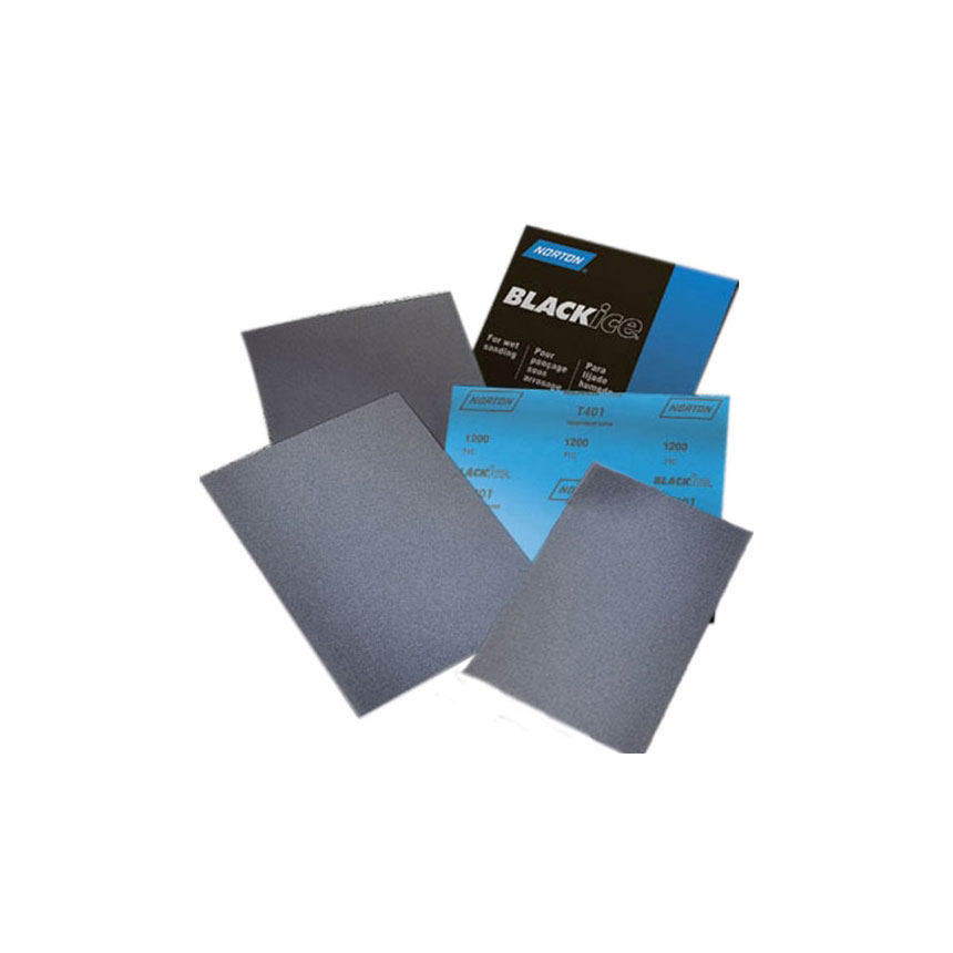 Norton Black Ice Waterproof Sanding Paper Sheets, 9" X 11"