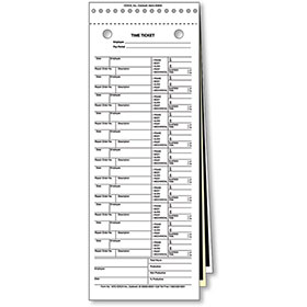 3 Part Carbon Auto Body Time Ticket
