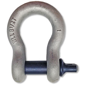 B/A 3/8" Carbon Screw Pin Anchor Shackle WLL 1 Ton
