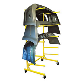 CHAMP® Mobile Bumper Caddy - 20" Fixed Arms - Yellow