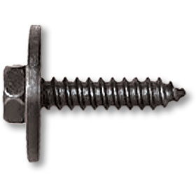 Disco Automotive 4.2 x 20MM Indented Hex Hd. Black Sheet Metal Screw with 17MM Washer (7MM Hex)