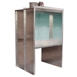 RTT Col-Met 6'W x 4'H x 3'D Open Front Bench Paint Booth with LED Light Fixture