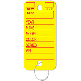 Blank - Yellow - Solid Color Key Tags