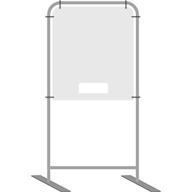 InteliShield Protective Screen – Small Floor Standing 80 x 28 in