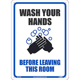 Wash Your Hands Plastic Sign