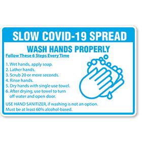Slow Covid-19 Spread - Sign 12x18 in