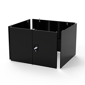 Optional Locking Cabinet Pack for Shop Desk with Pigeonhole Bin Unit