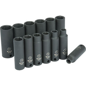 13 pc. 3/8 in. Drive Metric Deep Impact Socket Set