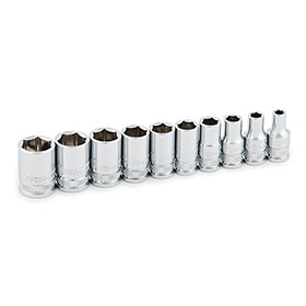 10 pc. 1/4 in. Drive 6 pt. Metric Standard Socket Set