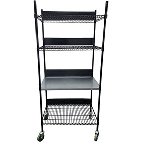 4 Tier Shelving Unit with Accessory Kit