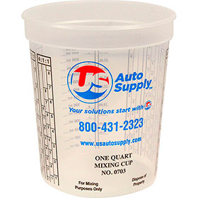 US Auto Supply Paint Mixing Cups and Lids