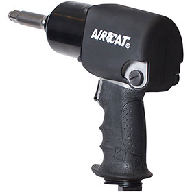 AIRCAT 1/2" x 2" Ext. Aluminum Impact Wrench; Twin Hammer - 1460-XL-2