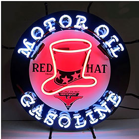 Neonetics Red Hat Gasoline Neon Sign - 5GSRHT