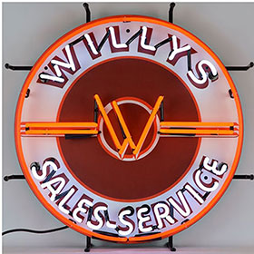 Neonetics Willy's Sales Service Jeep Neon Sign - 5JEEPW