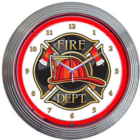 Neonetics Fire Department Neon Clock - 8FIRED