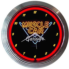 Neonetics Muscle Car Garage Neon Clock