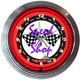 Neonetics Speed Shop Neon Clock