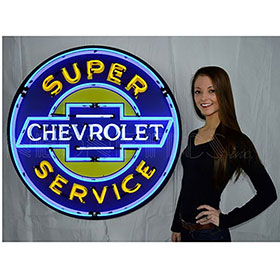 Neonetics GM Super Chevrolet Service 36" Neon Sign in Metal Can - 9CHEVYB