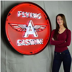 Neonetics Flying A Gasoline 36" Neon Sign in Metal Can - 9GSFLY