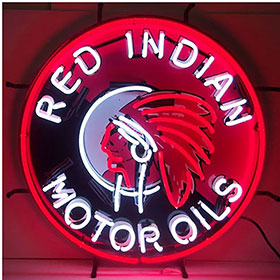 Neonetics Red Indian Motor Oils Neon Sign - 5GSIND