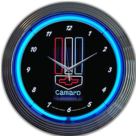 Neonetics GM Camaro Red White & Blue Neon Clock (Chevy)