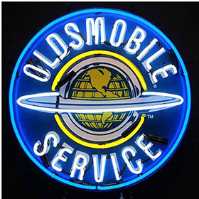 Neonetics Oldsmobile Service Neon Sign with Backing - 5OLDBK