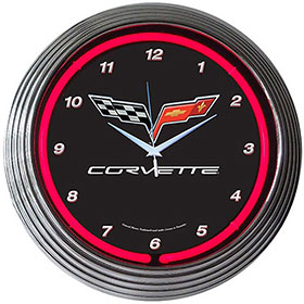 Neonetics GM Corvette C6 Neon Clock - 8CORV6