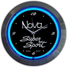 Neonetics GM Chevy Nova Neon Clock