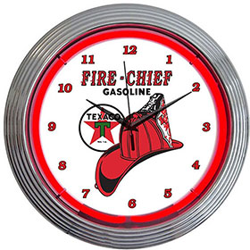 Neonetics TEXACO Fire Chief Neon Clock