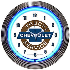 Neonetics GM Chevy Truck Service Neon Clock
