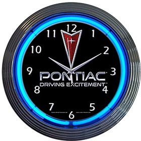 Neonetics Pontiac Driving Excitement Neon Clock - 8DRIVIN