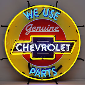 Neonetics Chevrolet Neon Sign with Silkscreen Backing - 5CHVBK