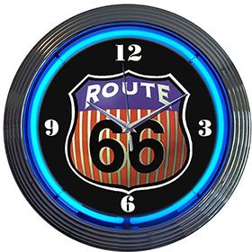 Neonetics Route 66 Round Neon Clock