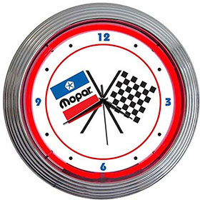 Neonetics Mopar Checkered Flag Neon Clock