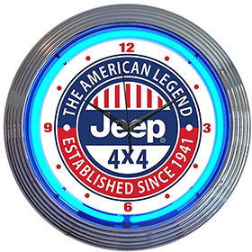Neonetics Jeep The American Legend Neon Clock - 8JEEPX