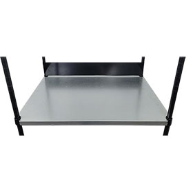 Galvanized Shelf with 4 Back Stops